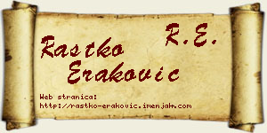 Rastko Eraković vizit kartica